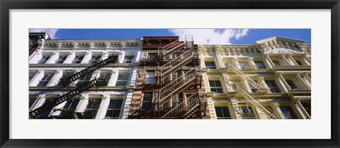 Framed Low Angle View Of A Building, Soho, Manhattan, NYC, New York City, New York State, USA Print