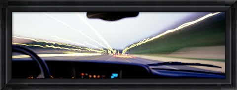 Framed Truck In Motion From Driver&#39;s Perspective, Atlanta, Georgia, USA Print