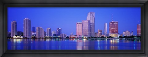 Framed Dusk, Miami Florida, USA Print
