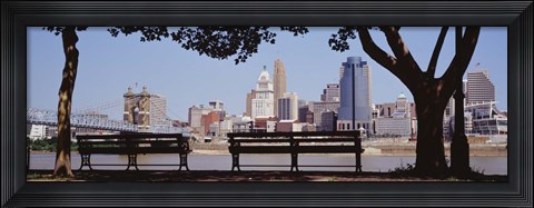 Framed View of Cincinnati OH Print