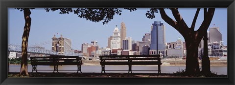 Framed View of Cincinnati OH Print