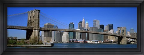 Framed USA, New York, Brooklyn Bridge Print