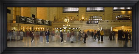Framed Group of people walking in a station, Grand Central Station, Manhattan, New York City, New York State, USA Print