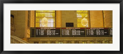 Framed Arrival departure board in a station, Grand Central Station, Manhattan, New York City, New York State, USA Print