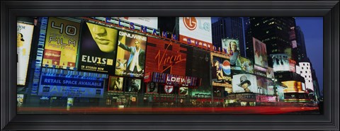 Framed Billboards On Buildings In A City, Times Square, NYC, New York City, New York State, USA Print