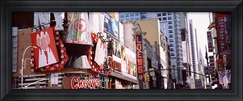 Framed Signs in Times Square, NYC Print