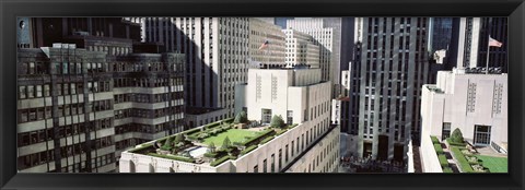 Framed Rooftop View Of Rockefeller Center, NYC, New York City, New York State, USA Print