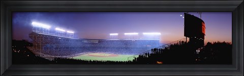 Framed Baseball, Cubs, Chicago, Illinois, USA Print