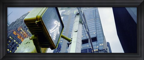 Framed Walk Signal New York New York USA Print