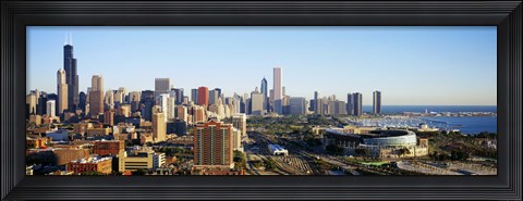 Framed Colorful View of Chicago from the Sky Print