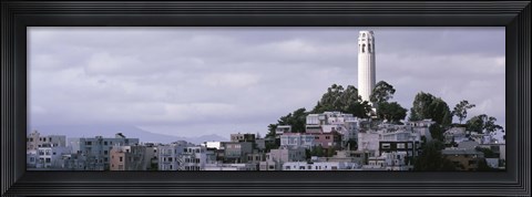 Framed Coit Tower On Telegraph Hill, San Francisco, California, USA Print