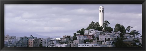 Framed Coit Tower On Telegraph Hill, San Francisco, California, USA Print