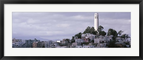 Framed Coit Tower On Telegraph Hill, San Francisco, California, USA Print