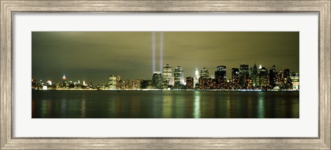 Framed Beams Of Light, New York Print