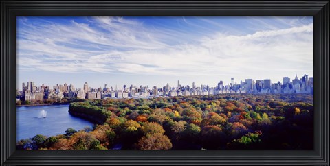Framed Manhattan from Central Park, New York City Print