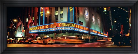 Framed Manhattan, Radio City Music Hall, NYC, New York City, New York State, USA Print