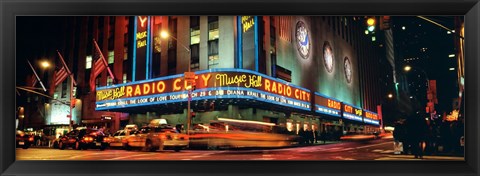 Framed Manhattan, Radio City Music Hall, NYC, New York City, New York State, USA Print