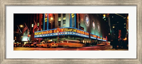 Framed Manhattan, Radio City Music Hall, NYC, New York City, New York State, USA Print