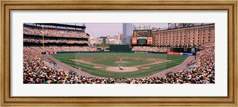 Framed High angle view of a baseball field, Baltimore, Maryland Print
