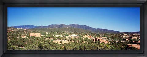 Framed High angle view of a city, Santa Fe, New Mexico, USA Print
