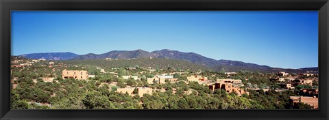 Framed High angle view of a city, Santa Fe, New Mexico, USA Print