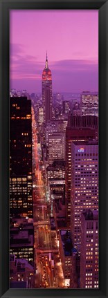 Framed High angle view of a city, Fifth Avenue, Midtown Manhattan, New York City, New York State, USA Print