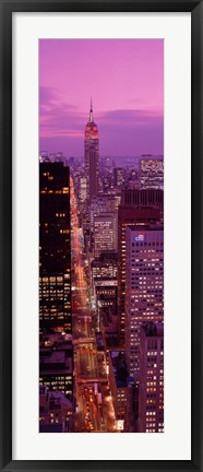 Framed High angle view of a city, Fifth Avenue, Midtown Manhattan, New York City, New York State, USA Print