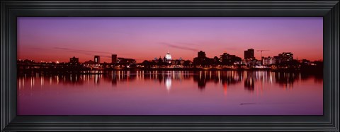 Framed USA, Pennsylvania, Harrisburg at Dusk Print