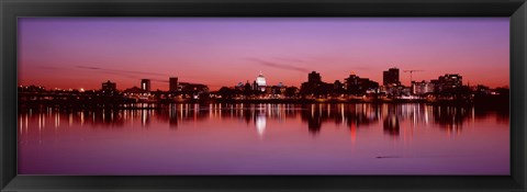 Framed USA, Pennsylvania, Harrisburg at Dusk Print