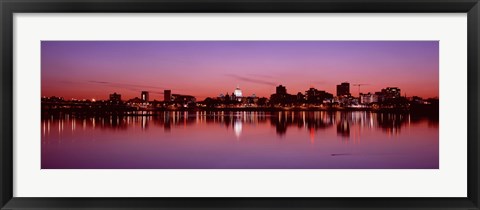 Framed USA, Pennsylvania, Harrisburg at Dusk Print