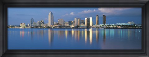 Framed San Diego from the Water Print