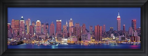 Framed New York City West Side Skyscrapers during dusk Print