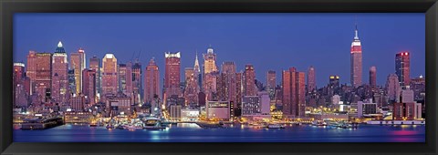 Framed New York City West Side Skyscrapers during dusk Print