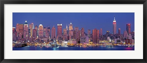 Framed New York City West Side Skyscrapers during dusk Print