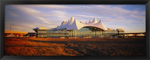 Framed Clouded sky over an airport, Denver International Airport, Denver, Colorado, USA Print