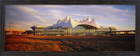 Framed Clouded sky over an airport, Denver International Airport, Denver, Colorado, USA Print