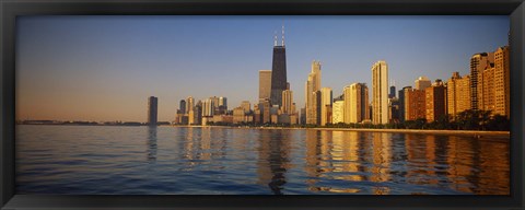 Framed Buildings on the waterfront, Chicago, Illinois, USA Print