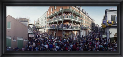 Framed People celebrating Mardi Gras festival, New Orleans, Louisiana, USA Print