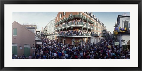 Framed People celebrating Mardi Gras festival, New Orleans, Louisiana, USA Print