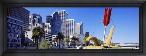 Framed USA, California, San Francisco, Claes Oldenburg sculpture Print