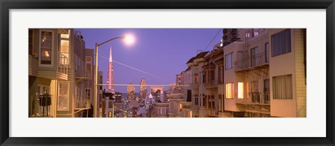 Framed City At Night, San Francisco, California, USA Print