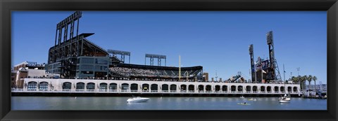 Framed USA, California, San Francisco, SBC Ballpark, Stadium near the water Print