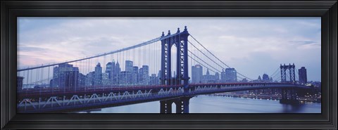 Framed Skyscrapers In A City, Manhattan Bridge, NYC, New York City, New York State, USA Print