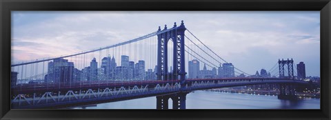 Framed Skyscrapers In A City, Manhattan Bridge, NYC, New York City, New York State, USA Print