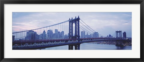 Framed Skyscrapers In A City, Manhattan Bridge, NYC, New York City, New York State, USA Print