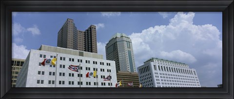Framed Cloud over tall building structures, Columbus, Ohio Print