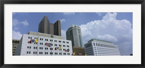 Framed Cloud over tall building structures, Columbus, Ohio Print