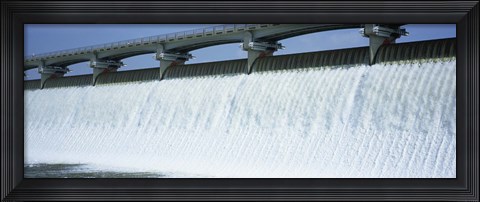 Framed USA, Ohio, Columbus, Big Walnut Creek, Low angle view of a Dam Print