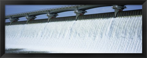 Framed USA, Ohio, Columbus, Big Walnut Creek, Low angle view of a Dam Print