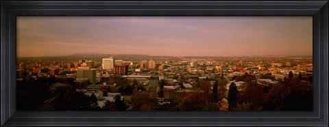 Framed USA, Washington, Spokane, Cliff Park, High angle view of buildings in a city Print